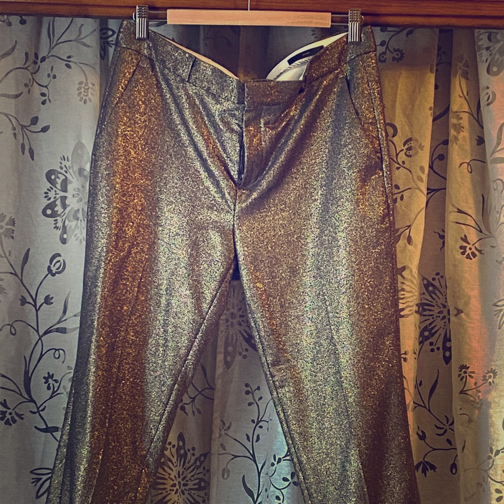 Banana Republic Gold Shimmer Trousers